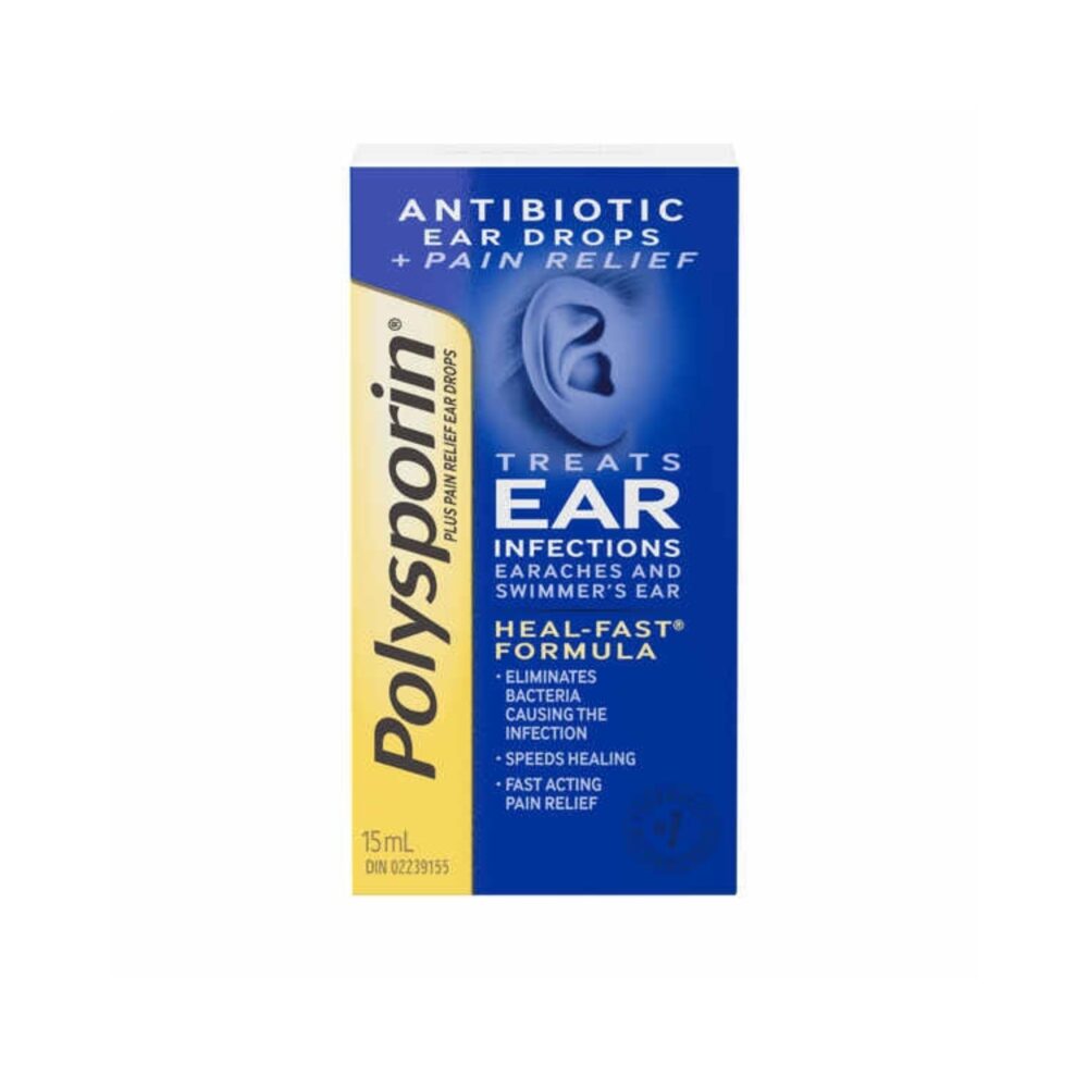 Polysporin Plus Pain Ear Drops - 15ml