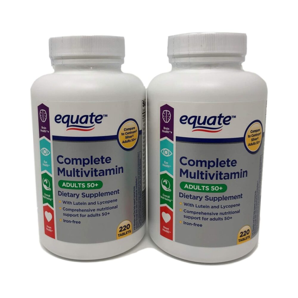 Equate Mature Adult 50+ Multivitamin - 2 Pack