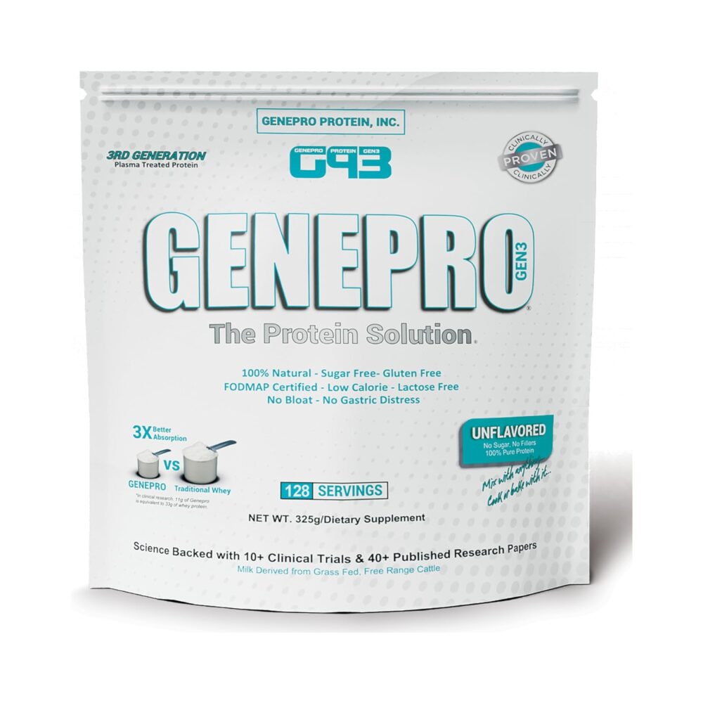 Genepro Unflavored Protein Powder - 30 Servings