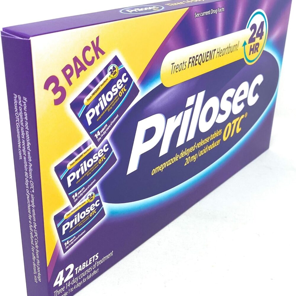 Prilosec OTC Acid Reducer, Delayed-Release Tablets, 2 Pack-84 Count