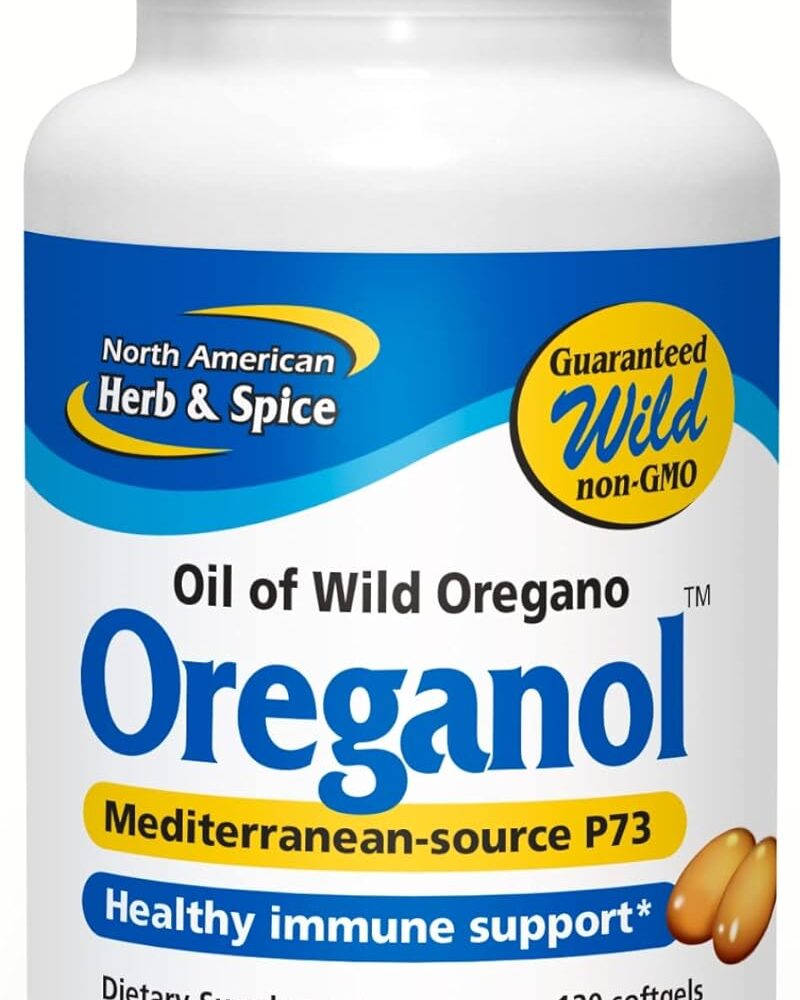 NORTH AMERICAN HERB & SPICE Oreganol P73-120 Softgels - Immune System Support - Unprocessed, Vegan Friendly Wild Oregano - Mediterranean Source - Non-GMO - 120 Servings